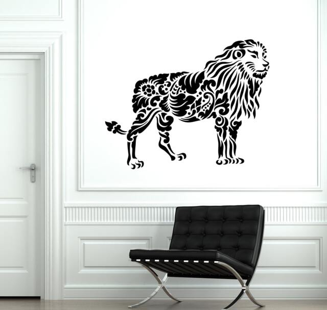 Wall Decal Lion Africa Animal Ornament Tribal Mural Vinyl Sticker 1898Dz - image 1
