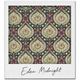 William Morris Eden Midnight Waste Paper Bin - Handmade Fabric Basket For Bedroom, Study Or Home Office - thumbnail 3