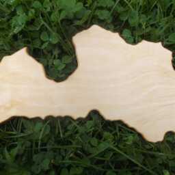 Handmade Wooden Latvia Map Beeswax Finish Wall Art - thumbnail 2