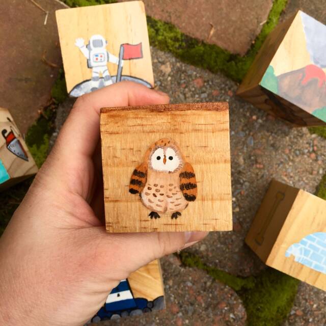Alphabet Baby Name Blocks - Hand Painted - Custom Orders -Baby Shower - image 1