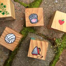 Alphabet Baby Name Blocks - Hand Painted - Custom Orders -Baby Shower - thumbnail 4
