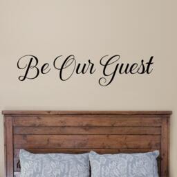 Be Our Guest Wall Decal, Room Decor, Welcome Vinyl Sticker, Entryway Porch Family - thumbnail 1