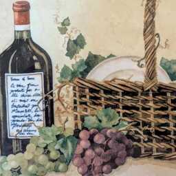 "Picnic Basket Ceramic Wall Art Tile, 8"" By 12" - thumbnail 3