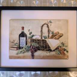 "Picnic Basket Ceramic Wall Art Tile, 8"" By 12" - thumbnail 4