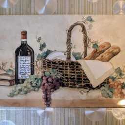 "Picnic Basket Ceramic Wall Art Tile, 8"" By 12" - thumbnail 2
