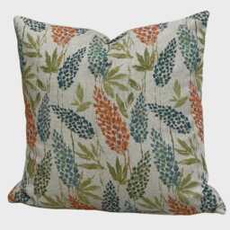 Botanical & Kilim Cushion Cover - Cotton-Linen Green/Terracotta Handmade UK Choose Pattern, Mix & Match - thumbnail 3