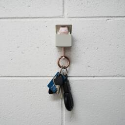 3D Printed Cat Pop Up Key Hook in Different Color - thumbnail 3