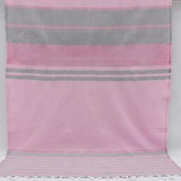 Turkish Towel, Peshtemal Towel, Cotton Towel, Beach Towel, Turkey Towel, Turkish Peshtemal, 40''x70'', Pink & Gray Towel, Bath Towel, B1-??izgili - thumbnail 2