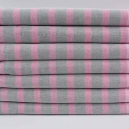 Turkish Towel, Peshtemal Towel, Cotton Towel, Beach Towel, Turkey Towel, Turkish Peshtemal, 40''x70'', Pink & Gray Towel, Bath Towel, B1-??izgili - thumbnail 3