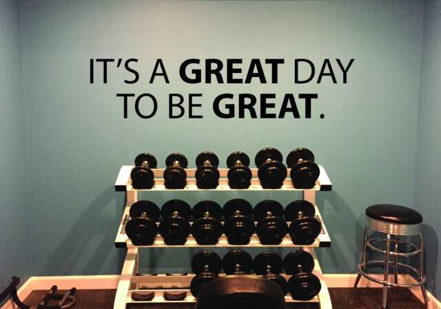 Motivational Quote Wall Decal, Inspirational Decal. It's A Great Day To Be Great. Gym Design Ideas, Classroom Door Sticker - image 1