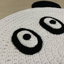 White Rug Kids Mat Carpet Nursery Rug For Kids Baby Crochet Teddy Bear Room - thumbnail 3