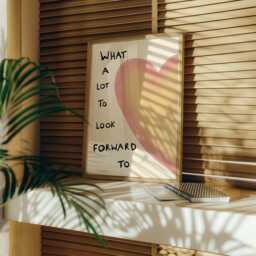 A Lot To Look Forward To Unframed Print - Positive Art Living Room Prints Posters Cute Bedroom Gifts - thumbnail 2