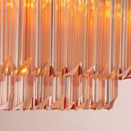 Pink Murano Glass Chandelier Italian Vintage Style, 50cm Wide - thumbnail 4