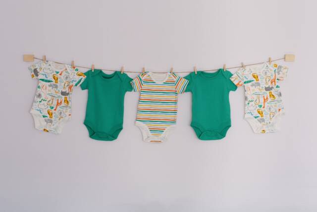 Baby Shower Decoration, Grow Clothesline Wall Display, Bodysuit Bunting - image 1