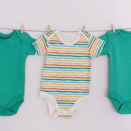 Baby Shower Decoration, Grow Clothesline Wall Display, Bodysuit Bunting - thumbnail 2