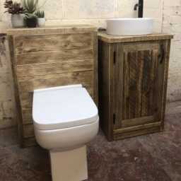 Alnwick - Bathroom Vanity Unit Handmade Reclaimed Timber Rustic Cabinet Custom Size Options - thumbnail 3