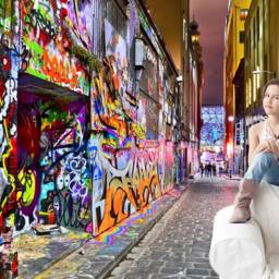 3D Graffiti Street Mural Wallpaper, Abstract Colorful Wall Art, Peel & Stick - thumbnail 3