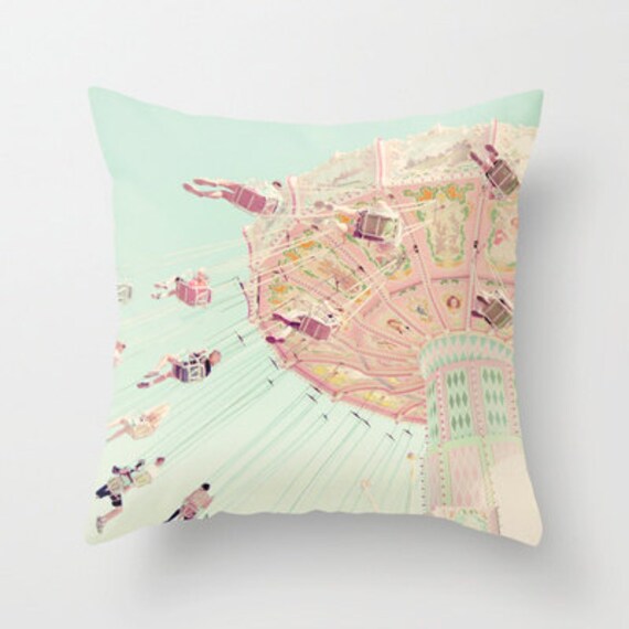 Carnival Pillow - Nursery Children's Decor Swing Fair Cushion 16x16 18x18 20x20 Cover - image 1