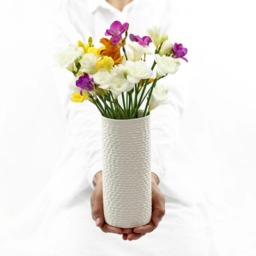 Handmade Ceramic Vase. Contemporary White Porcelain Minimalist Tube Container. Wedding Simple Vase Design By Conceptstudio - thumbnail 3