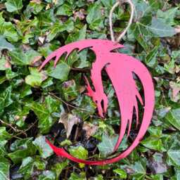 Red Dragon Metal Ornament Welsh Christmas Tree Decoration Wall Art Hanger Circular Birthday Gift For Mother Wales Patriot - thumbnail 2