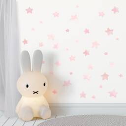Premium Fabric Wall Decal, Pink Stars, Nursery Wall Decal, Watercolor Stars Nursery Sticker, Pink Stars Stickers