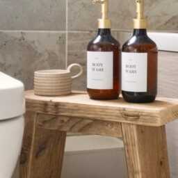 Handmade Reclaimed Wood Side Table UK - Rustic Solid Furniture - thumbnail 3