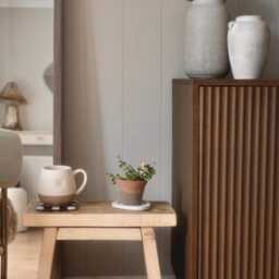 Handmade Reclaimed Wood Side Table UK - Rustic Solid Furniture - thumbnail 2
