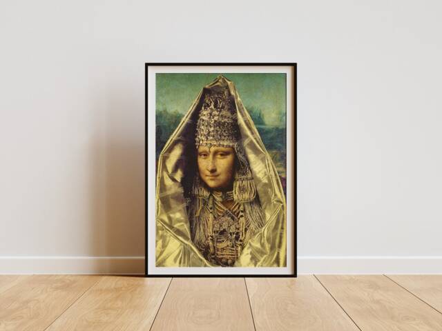Mona Lisa Art Print Tlemcenian Chedda Dress Renaissance Portrait - image 1