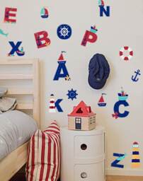 Nursery Alphabet, Alphabet Wall Decal, Upper-Case Letters Decals, Nursery, Vinyl Stickers - thumbnail 3