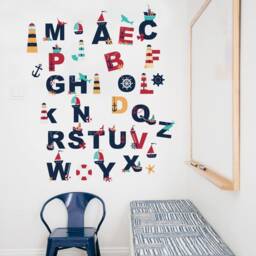 Nursery Alphabet, Alphabet Wall Decal, Upper-Case Letters Decals, Nursery, Vinyl Stickers - thumbnail 2