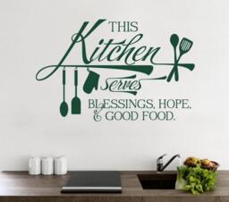Autocollant Mural Vinyle 'Many Have Eaten Here Few Have Died' - Déco Humour Cuisine - RexburgVinyl