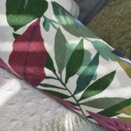 "Floral Leaf Design Cushion, Decorative Cushion Bolster 16"" X 6" - thumbnail 3