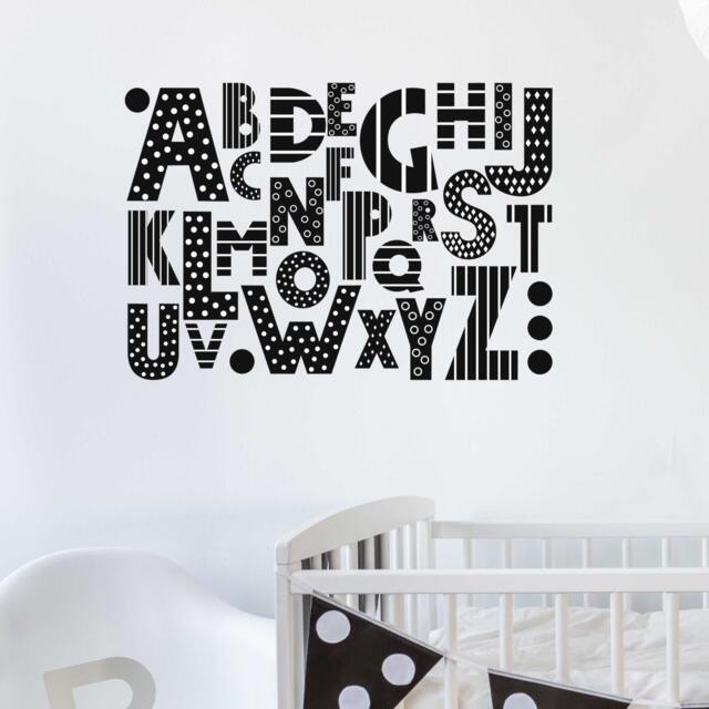 Abc - Wall Stickers Alphabet Decals Home Decor Education Children Nutmeg Art Sticker-Kid's Room-Study Decor - image 1