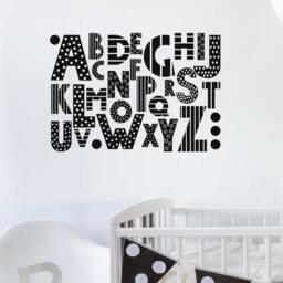 Abc - Wall Stickers Alphabet Decals Home Decor Education Children Nutmeg Art Sticker-Kid's Room-Study Decor - thumbnail 1