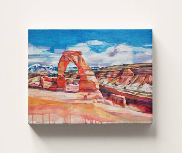 Canvas Wall Art - Delicate Arch Archival Ink Print, Ready To Hang, Gallery Wrapped