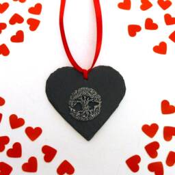 Tree Of Life Natural Slate Heart Hanging Ornament - Of Gift Mum Dad Wellbeing Christmas 2026 Ancestral - thumbnail 2