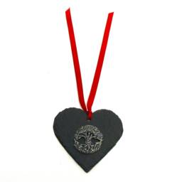 Tree Of Life Natural Slate Heart Hanging Ornament - Of Gift Mum Dad Wellbeing Christmas 2026 Ancestral - thumbnail 3