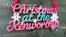 Handmade Christmas At The Sign Family Personalised Custom Hand Painted Decor Red & Green Special - thumbnail 1