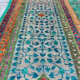 Handmade Aqua Green Wool Rug 7x10 Afghan Mamluk Chobi Design - thumbnail 3