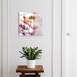 Floral Elegance Key Cabinet For Home, Purple Industrial Box, Painterly Flowers & Plants, Nature Lovers