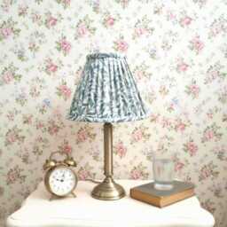 Vintage Brass Lamp & Shade, William Morris Willow Bough Design, Arts Crafts Style - thumbnail 2