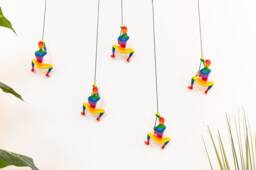 5 Piece Climbing Sculpture Wall Art Gift For Home Decor Interior Design Rock Climber Man Contemporary Artwork Resin Pride Rainbow