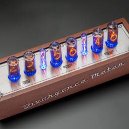 Nixie Tube Clock In-8-2 in Wooden Case [Rgb, Usb, Musical, Temp. Sensor] For Boyfriend, Husband, Vintage, Glowing Clock, Gift, Steampunk - thumbnail 3