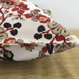 Antique Floral Cushion Covers - Linen Fabric Victorian Style Flowers 18 - thumbnail 3