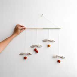 Cherries Wall Deco, Nursery Minimal Nursery Decoration, Gender Neutral Newborn Gift, Neutral Deco - thumbnail 2