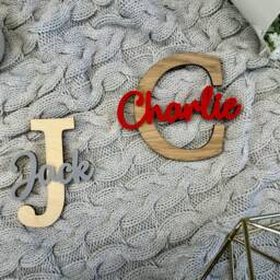 Bedroom Door Sign - Personalised Letter & Name Kids For Accessories Wooden Wall Decor Teen Gift Plaque - thumbnail 3