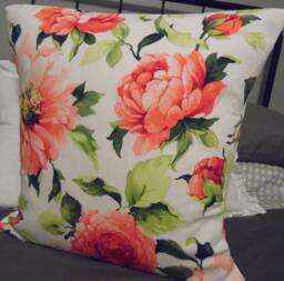 Pink.green Garden Floral.pillow Cover.spring Pillows.summer Pillow.nursery Pillow.slipcover.toss Pillow.throw Pillow.accent Pillow - thumbnail 1