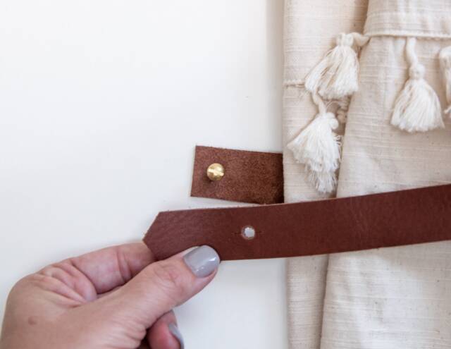 Minimalist Leather Curtain Hold Back Modern Window Treatments Mid Century Tie Home Accents Loop Farmhouse Decor Wedding - image 1