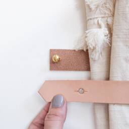 Minimalist Leather Curtain Hold Back Modern Window Treatments Mid Century Tie Home Accents Loop Farmhouse Decor Wedding - thumbnail 4