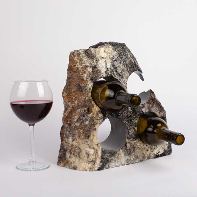 Handmade Alexandrette Marble Wine Bottle Holder Unique Rack - image 1
